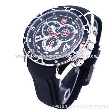HD Night Vision/Video Spy Camera Watch with 1,920 x 1,080P, 12-megapixel, JPG/AVI Format